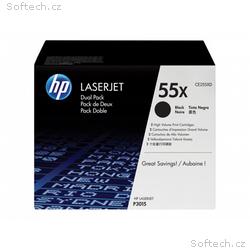 HP toner 55X, Black, 2x13 000 stran, 2-pack