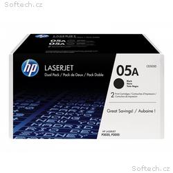 HP toner 05A, Black, 2x2300 stran, 2-pack