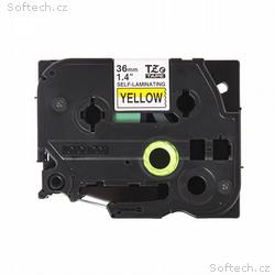 Brother - TZE-SL661, žlutá, černá (36mm, samolamin