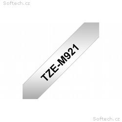 Brother - TZe-M921, stříbrná metalická, černá (9mm