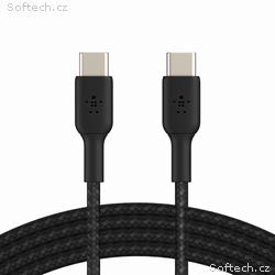 Belkin USB-C na USB-C kabel, 1m, černý - odolný