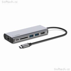 Belkin USB-C 6v1 hub - 4K HDMI, USB-C PD 3.0, 2x U