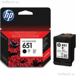 HP Ink Cartridge 651, Black, 600 stran