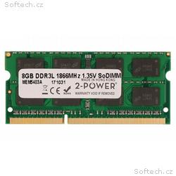 2-Power 8GB PC3L-14900S 1866MHz DDR3 CL13 1.35V So