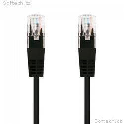 Kabel C-TECH patchcord Cat5e, UTP, černý, 2m