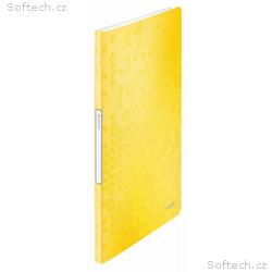 LEITZ Katalogová kniha WOW, PP, 20 kapes, žlutá
