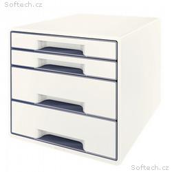 LEITZ Zásuvkový box WOW CUBE, 4 zásuvky, bílá, šed