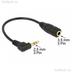 Delock audio stereo kabel 2,5 mm samec pravoúhlý n
