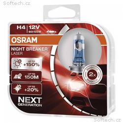 OSRAM žárovka H4 12V, 60, 55W Night Breaker Laser 