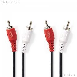 Nedis CAGB24200BK20 - Stereofonní Audio Kabel | 2x