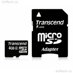 Transcend 4GB microSDHC (Class 4) paměťová karta (