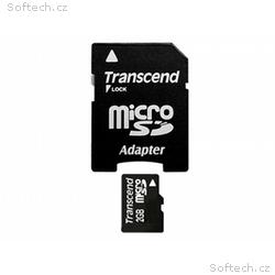 Transcend 2GB microSD paměťová karta (s adaptérem)