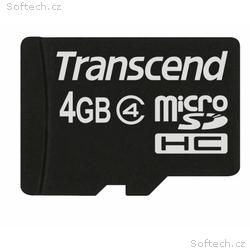 Transcend 4GB microSDHC (Class 4) paměťová karta (