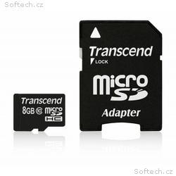Transcend 8GB microSDHC (Class 10) paměťová karta 