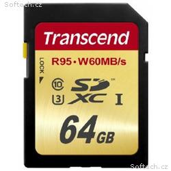 Transcend 64GB SDXC (Class 10) UHS-I U3 paměťová k