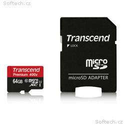 Transcend 64GB microSDXC UHS-I 400x Premium (Class