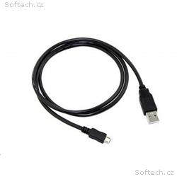 C-TECH Kabel USB 2.0 AM, Micro, 0,5m, černý