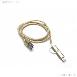 Crono kabel propojovací USB 2.0, micro USB + Light
