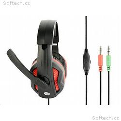 GEMBIRD sluchátka s mikrofonem GHS-03, gaming, čer