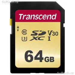 Transcend 64GB SDXC 500S (Class 10) UHS-I U3 V30 M
