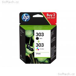 HP Ink Cartridge 303, Black, Tricolor, 200, 165 st