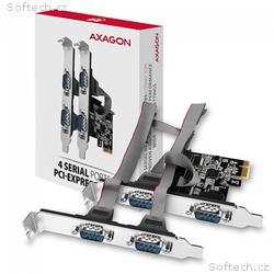 AXAGON PCEA-S4N, PCIe řadič - 4x sériový port (RS2