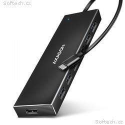 AXAGON HUE-F7C, 7x USB 3.2 Gen 1 ALU FLAT CHARGING