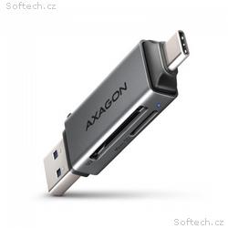 AXAGON CRE-DAC, USB-C + USB-A, 5 Gbps - MINI čtečk