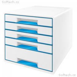 LEITZ Zásuvkový box WOW CUBE, 5 zásuvek, bílá, svě