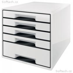 LEITZ Zásuvkový box WOW CUBE, 5 zásuvek, bílá