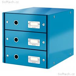 LEITZ Zásuvkový box Click&Store, 3 zásuvky, modrá