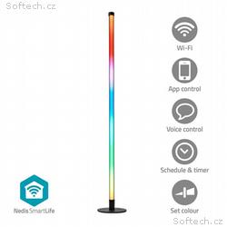 Nedis WIFILD20RGBW - Stojací Světlo| Wi-Fi | Tube 