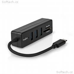 Nedis CCGB61250BK01 - USB hub| USB-A Zástrčka | 3x