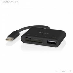 Nedis CCGB64780BK01 - USB hub| 1x USB-C™ | 1x USB 