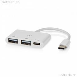 Nedis CCGB64785WT01 - USB hub| 1x USB-C™ | 1x USB-