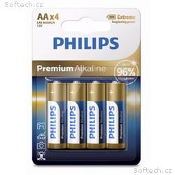 Philips baterie 4x AA (1,5V), řada Premium Alkalin