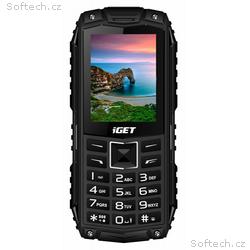 iGET Defender D10 Black - Odolný telefon, 2,4", 32
