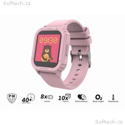 iGET KID F10 Pink - Dětské hodinky s hrami, 1,4" d