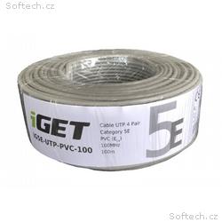 Síťový kabel iGET CAT5E UTP PVC Eca 100m, role