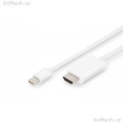 Digitus DisplayPort kabelový adaptér, mini DP - HD