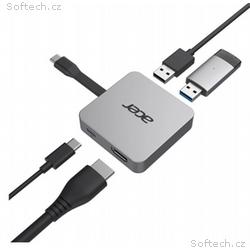 Acer 4in1 Type C dongle: 1x HDMI (až 4K@30Hz), 2x 