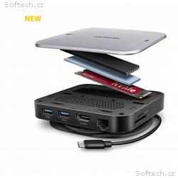 AXAGON HMC-UFO, USB 10Gbps hub, 2x USB-A, USB-C, H