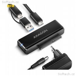 AXAGON ADSA-FPX, USB-C 10Gbps - SATA 6G, 2.5", 3.5