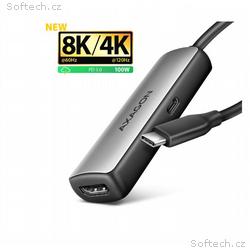 AXAGON RVC-HI8KPD, USB-C -> HDMI 2.1 redukce, adap