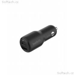 Belkin Car Charger 42W - 30w USB-C + 12W USB-A