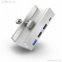 CONNECT IT USB DeskHub 4v1 na desku stolu, STŘÍBRN