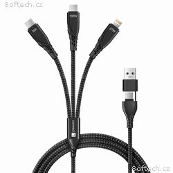 CONNECT IT Wirez 6in1 2x USB-C, 1x Lightning, 1,25