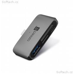 CONNECT IT CompactPRO externí USB-C hub + čtečka k