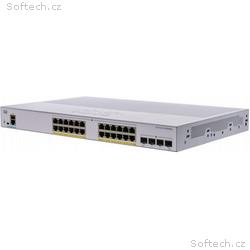 Cisco CBS350 Managed 24-port GE, PoE, 4x1G SFP - R