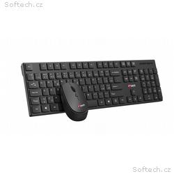 C-TECH WLKMC-03, bezdrátový set klávesnice s myší,
